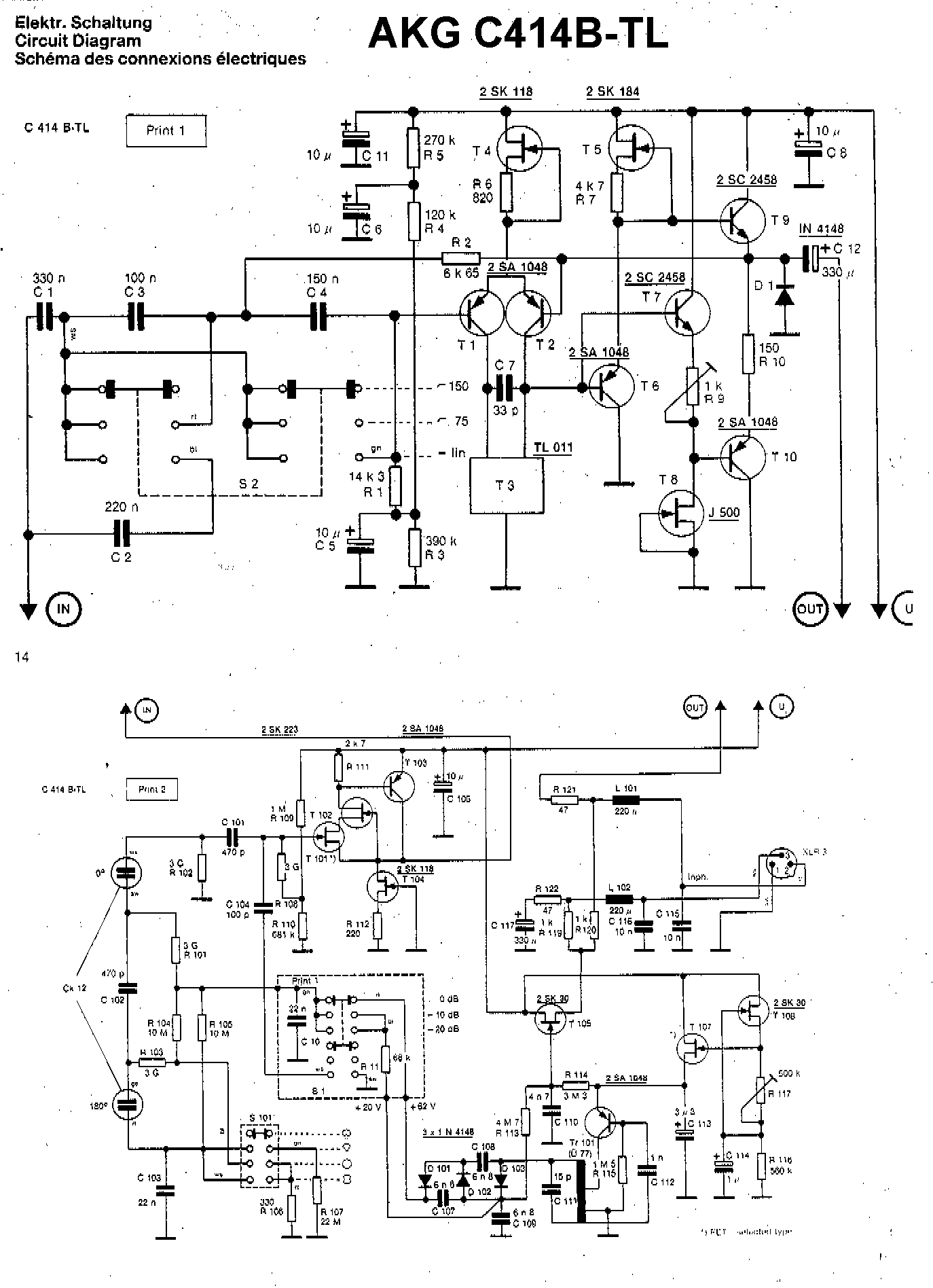 Classic Schematics wiring diagram for condenser microphone 